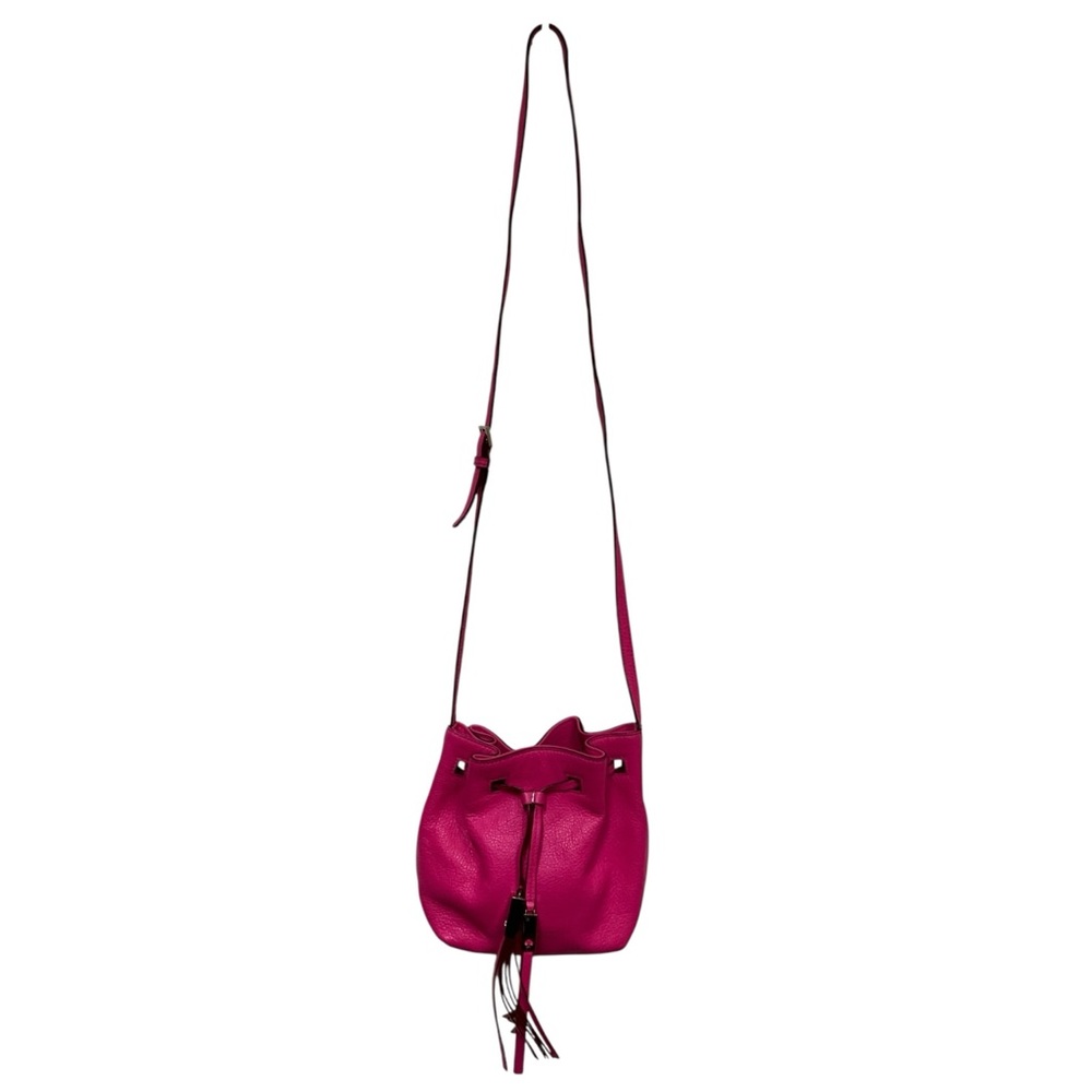 kate spade Hot Pink Genuine Leather Crossbody Bag Bucket Bag Gold Tone Hardware